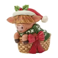 Highland Cow in Basket