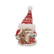 Gnome Hugging Puppy