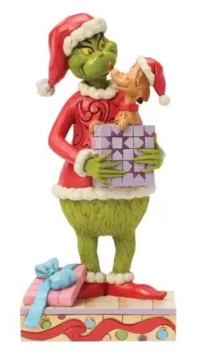 Grinch Holding Gift with Max
