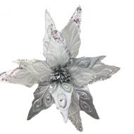 SILVER ORGANZA PONISETTIA