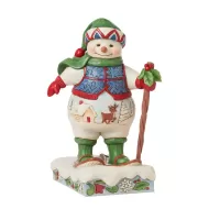 Snowman Wearing Snowshoes